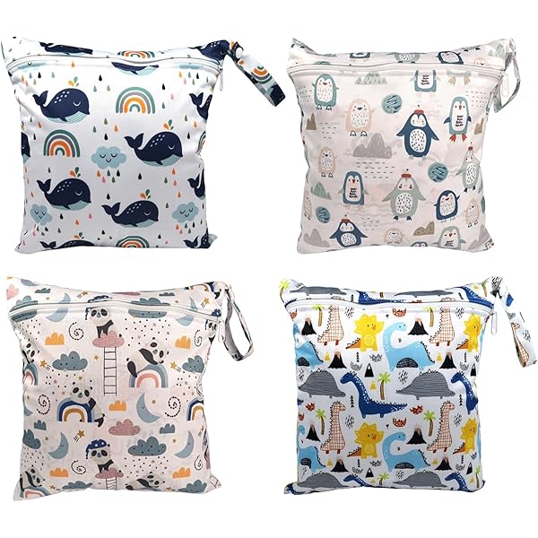 Borsa Per Pannolini Wet Bag JANDH - 2 Pezzi, Riutilizzabile, Appenda Al Passeggino, Ideale Per Viaggi E Nuoto