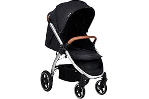 hauck UpTown Silla de Paseo Ligera, Carrito Bebe Plegable con Respaldo Reclinable, Carro Bebe con Manillar Regulable, Portavasos, hasta 25 kg - Negro