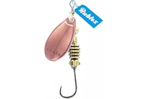 Rublex - Pack de 5 Cucharillas de Pesca Celta-2 Cobre | Cebo Artificial de Pesca con Anzuelo Simple sin Muerte Fácilmente Intercambiable con Sistema Quita-Vueltas, Color Cobre, 3'5gr
