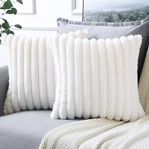 Paco Home Kissenbezug Set - 4-teilig, Geometrisches Muster, Weiß/ocker | 100% Polyester
