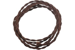 MASUNN 3M Vintage 2 Core Twist Intrecciato Tessuto Cavo di Illuminazione Elettrica Cavo-caffè