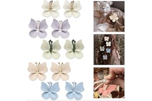 Ruzister® 10 Stück Schmetterlings-Haarspangen für Mädchen, Frauen, Kleinkinder, Babys, Lederschleifen mit vollständig gefütterten Krokodilklemmen, handgefertigter