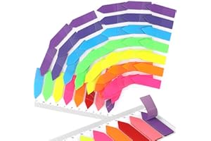 1160pcs Sticky Tabs, funvce Small Index Flags, Translucent Book Annotation Tabs, Bright Neon Book Page Marks, Diary Sticky Notes for Stationery Labels Filing Tabs, Arrow