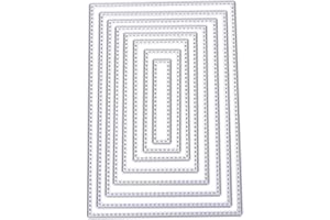 U-horizon Matrices de découpe, Cutting Dies Pochoir à découper en métal pour Scrapbooking, Album Photo, Carte, Papier de décoration, Cadeau (Rectangle)