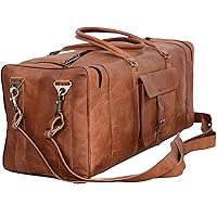 Komal's Passion Leather Kpl 71,1 cm Large Duffel Borsone Palestra Sport in Pelle ventiquattrore Borsa Weekender