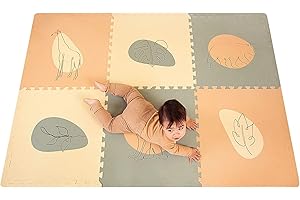 HAKUNA MATTE Stylowa Mata Puzzle dla Niemowląt 1,8x1,2m Dżungla – 6 XXL Płyt 60x60cm – 20% Grubsza & Miękka Mata do Zabawy dla Dzieci – Bezpieczna, Bezwonna, Łatwa w Czyszczeniu Mata do Raczkowania