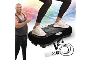 Miweba Sports Fitness 2D Plaque vibrante MV100 | Garantie de 3 Ans - 250 Watts - 3 Zones de Vibrations - Aide Perte de Poids - Brûleur de Graisse - Machine vibrante de Sport - Sport Maison