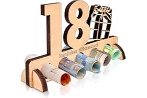 ENAIAH Ausgefallenes Geldgeschenk,18. Geburtstag Geldgeschenk Holz Geldgeschenke Geburtstag Coole Geschenkideen 18 Geburtstag Geschenk Freunde/Familie Kreatives Geldgeschenke zum Jubiläum (18)