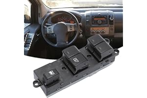 Konuooer Fensterheber Knopf für Qashqai J10 JJ10 Fensterschalter (Fahrerseite) 25401-BB65B für Navara Pathfinder Fensterheber-Taste 25401-BB60B