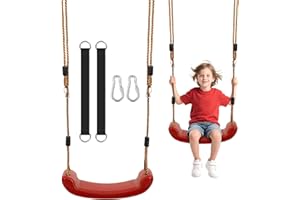 Vdealen Balançoire extérieure, balançoires réglables en Hauteur pour Enfants, Accessoires de balançoire avec 2 Sangles de hamac et 2 mousquetons pour Aire de Jeux extérieure