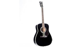 Yamaha F370 Guitarra Acústica Guitarra Folk 4/4 de madera, escala 634 mm, 25 pulgadas, 6 cuerdas metálicas, Color Negro