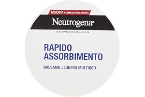 Neutrogena Norsk formel lätt multipurpose balsam snabb absorption, kroppskräm, ansikte och händer, reparerande handkräm med 10% glycerin, fuktgivande kroppskräm torr och normal hud, 200 ml