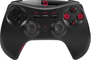 Speedlink STRIKE NX Manette sans Fil pour PC ( Compatibilité XInput et DirectInput, Portée de 10 m et 8 h de jeu,8 Touches en Façade, 2 Bumpers, 2 Gâchettes Analogiques), Noir