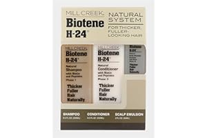 Mill Creek Botanicals Biotene H-24 Tri Pack (Shampoo, Conditioner and Emulsion) 3 Phase System for Thicker Fuller Hair Naturally
