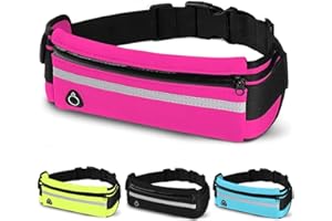 DORNNA® Ceinture Running Smartphone Homme et Femme, Sac Banane Sport de Course a Pied, Sport, Jogging, Footing, Courir - Fitness Belt Bag pour Tous Les Telephones. (Rose)