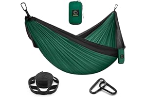 Grassman Hängematten Outdoor Ultraleicht, Camping Hängematten Fallschirmseide Tragbare mit Aufhängeset, Reisehängematte Atmungsaktiver für Trekking, Camping, Radtour, Angeln, Garten, Strand, 275x140cm