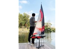 SSCCGYM 84” Inch Remote Control Boat Wind Power 2.4G Unpowered Assembled Electric Boat RC Sailing Boat for hobby boys adults (84" L)
