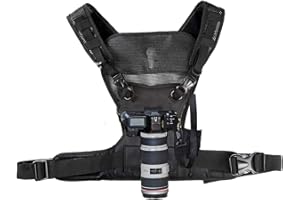 Nicama Pro Harnais de Transport Photographe Sangle de Poitrine Corps élastique réglable pour Appareil Photo Reflex Canon Nikon Sony Sigma DSLR Caméra