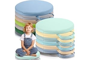OLHAUYUAN 12 St. 30cmBodenkissen für Klassenzimmer Flexible Bodensitzmöbel mit Griffen Klassenzimmer Teppichkissen für Kinder Kleinkinder Kindertagesstätte Vorschule Möbel