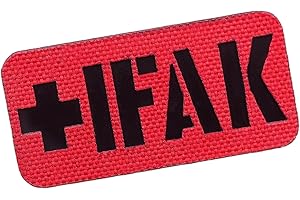 LEGEEON Toppa tattica medica per il primo soccorso, taglio laser con chiusura in , per IFAK, EMT, Medic Gear (rosso-nero)