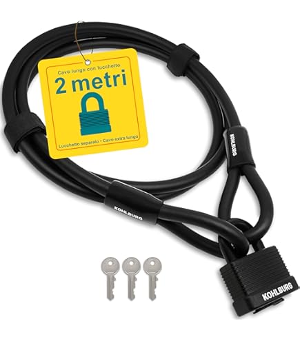 Mini Snowboard Cable Lock con cavo retrattile da 35,4 pollici in