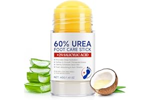 AIKUWWOIRQIA Urea Creme 60% für Füße, Hände, Ellbogen und Knie – Intensive Reparatur für sehr trockene, raue und rissige Haut mit 2% Salicylsäure – Peelt, spendet Feuchtigkeit und glättet