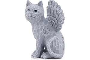 ACTLATI Cat Angel Figurine of Friendship, Hand Carved Cat Angel Pet Figurine, Cat Memorial Gifts, Cat Sympathy Gifts,Passed Away Cat Gifts, Remembrance Gifts for Grieving Pet Owners