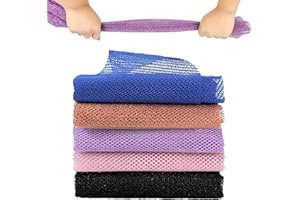 BELLIGERN 5pcs African Wash Net,Long African Net African Net Sponge with Knots Durable and Practical African Sponge Both Boys and Girls Use Make Skin Smoother
