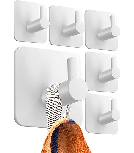 4smile Handdoekhouder zonder boren, zwart, 5 stuks