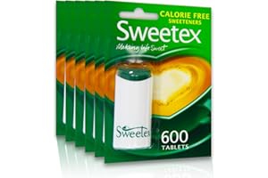 Sweetex Low Calorie Dispenser, 600-Count Pack Of 6 (Total 3600) - Ideal Sugar Substitute For Diets And Diabetics