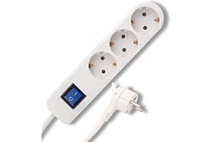 REV 0014340110 ICE, potrójne gniazdo wtykowe, kabel 5 m, maks. 3500 W, biały