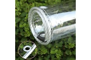 JAHQLIGHT Bâche Industrielle Bâche Transparente avec œillets, Bâche Transparente en Plastique Imperméable épaissie, Couverture De Feuille De Toit De Terrasse De Pergola en PVC Durable - 200cm x 330cm