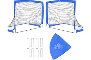 ‎RAYNA GAMES fußballtor 2er Set, Outdoor Fußballtor für Kinder und Erwachsene,Pop up Tor Faltbares Fußballtor mit Tragetasche, Fussballtore für Garten, Park,Strand