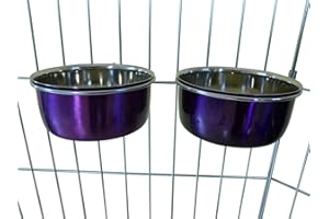 Ellie-Bo, Set di Due Ciotole per Cani, per Gabbie o cucce