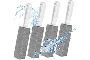 Gmili 4 Piezas piedra limpieza con mango, Agua Dura del Tocador Limpiador, piedra pómez limpiador inodoro para Inodoro y Cocina, Baño, Piscina, Parrillas Limpieza Doméstica, Manchas Profundas