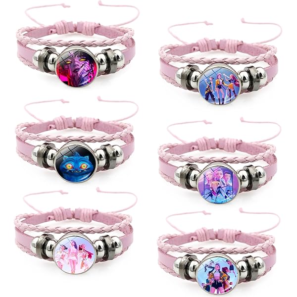 Bracelet élastique Kpop Anime - Perles En Alliage Et Verre - Longueur Réglable - Cadeau Fan