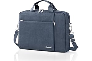 Ferkurn Laptop Bag Case 17 17.3 inch for Women Men, Messenger Briefcase Compatible with Alienware Nitro 5 XPS 17 ThinkPad Legion 5 Inspiron HP Pavilion Asus Acer, Slim Strap Computer Bag, Gray