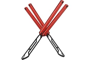 Nabalis Impulse Butterfly Knife Balisong Trainer for Practicing Flipping, Blunt Practice, No Edge Tool，Lightweight，Public-Friendly Metal Trainer