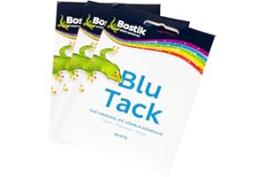 PRODBUY LIMITED [Pack of 3] Bostik Blu Tack 48g Packs Reusable Adhesive Sticky Putty (White)
