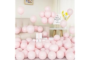 YOYOIN Ballons Roses, 50 Pièces Ballons Rose Pastel Latex 5 pouces Petits Mini Ballon avec Ruban pour Femmes Filles Fête d'Anniversaire Mariée Sexe Révéler Baby Shower Mariage douche Mariée Décorations