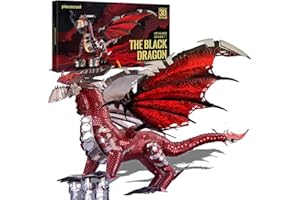 Piececool 3D Puzzle Metal Magic Demon Dragon, Loong Craft Model Kits for Adults to Build, 3D Puzzles Adult Teens for 304 Stainless Steel, Ideal as Gifts, Home Decoration, DIY, 107 Pieces
