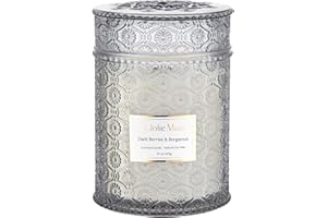LA JOLÍE MUSE LA Jolie Muse Dark Berries & Bergamot Scented Candle, Large Glass Jar Candle, Candle Gift, Natural Soy Candle for Home, Large Wood Wicked Scented Candle, 90 Hours Long Burning Time, 19 Oz