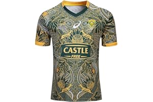 Mempire South Africa Rugby Jersey Rugby Shirts for Men Regular Fit Sportswear (Green,M)