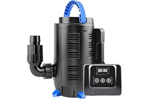 Forever Speed Teichpumpe für außen regelbar 80W Eco Motor Bachlaufpumpe 8000 L/h mit multifunktionalen Kontroller für Gartenteich, Fischteich, Springbrunnen