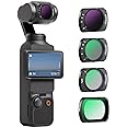 Neewer Magnetic Variable ND&UV&CPL Filter Set Compatible with DJI OSMO Pocket 3 Creator Combo Accessories, Action Camera 4 Pack UV CPL ND2-32(1-5 Stop) ND64-512(6-9 Stop) Neutral Density Filters