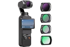 Neewer Set di filtri magnetici variabili ND&UV&CPL compatibili con DJI OSMO Pocket 3 Creator Combo Accessori, Action Camera, confezione da 4 filtri UV CPL ND2-32 (1-5 stop) ND64-512 (6-9 stop) a