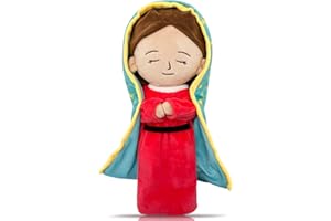 Firecos Virgen de Guadalupe Peluche, Virgen María Peluche Juguete Religioso Cristiano para Niños Regalo Bautizo Pascua (Nuestra Señora de Guadalupe)