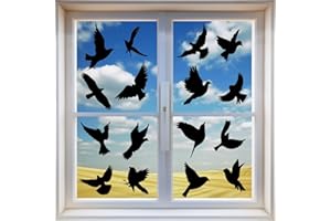 Tenalucy 16 Piezas Calcomanías de Ventana de Anticolisión Pegatinas de Ventana Anticolisión Pegatinas de Protección de Pájaros pegatinas de ventana en Forma de Pájaros