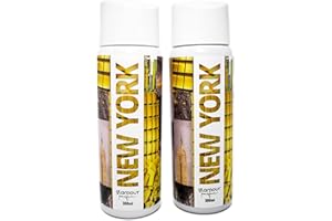 GLAMOUR PARFUM - Pack de 2 Recambios de Ambientador de Hogar New York - 300 ml - Aroma Dulce y Fresco - Fragancia de Larga Duración - Ambientador Textil - para Pulverizar en la Cama o en Cortinas