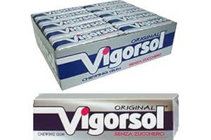 5 PACCHETTI GOMME DA MASTICARE VIGORSOL ORIGINAL SENZA ZUCCHERO GRIGIE CHEWING